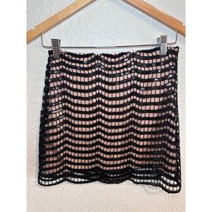 Black Sequin Mesh Mini Skirt Party Clubwear festival Size S